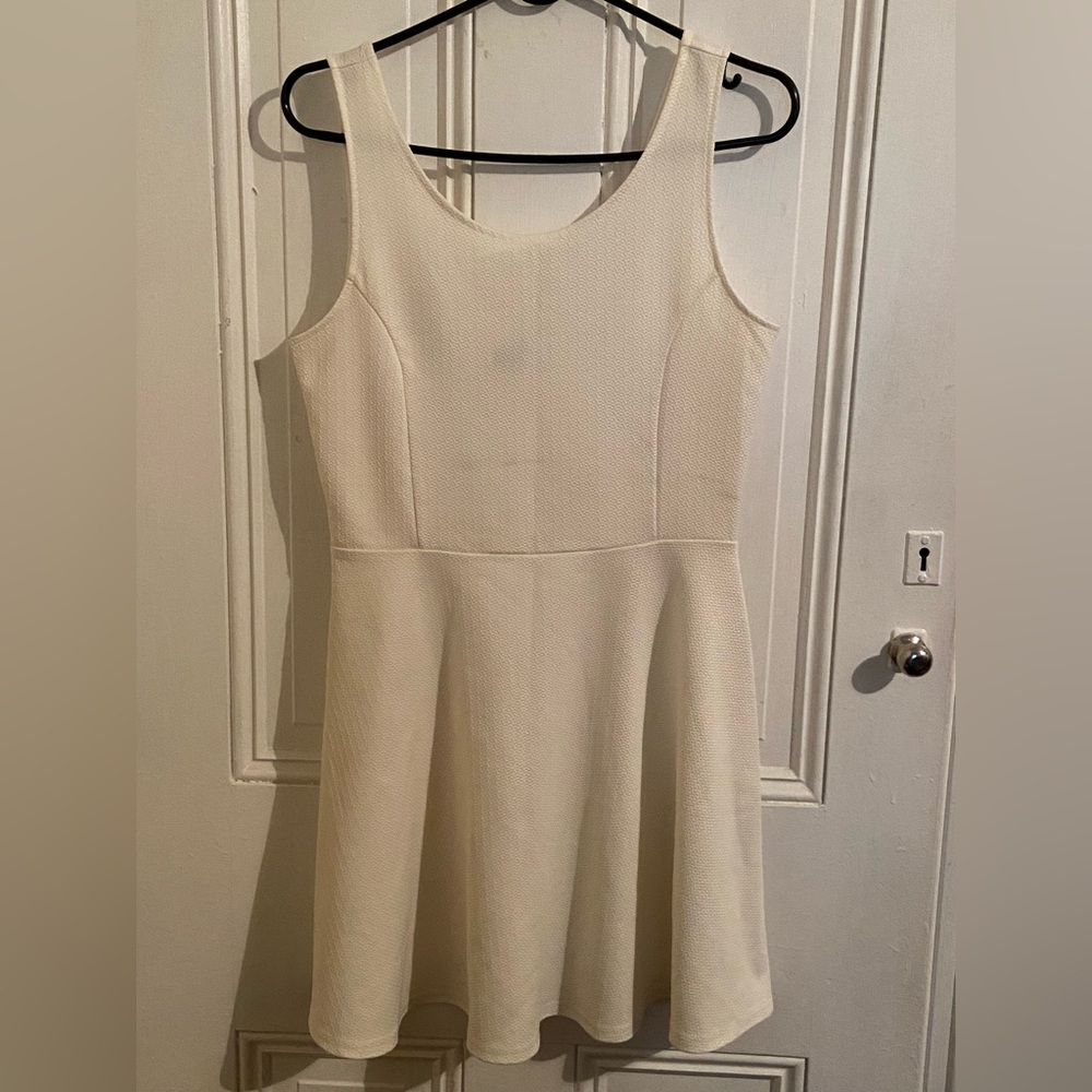 H&M Cream Sleeveless Mini Dress